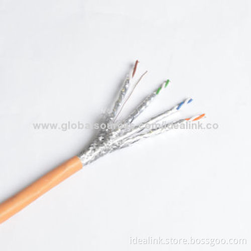 24AWG Cat7 LAN Networking Cables with Solid Bare Copper Conductors and Polyolefin Insulation